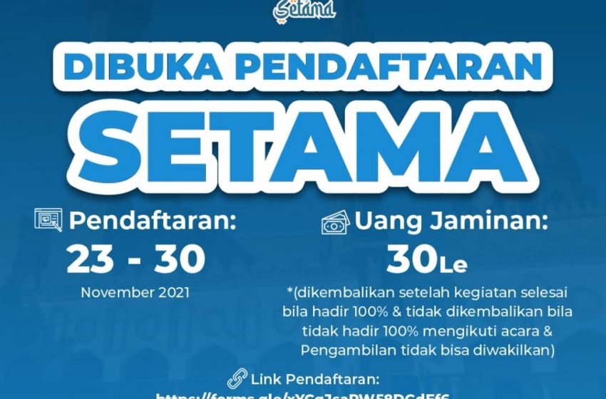 Pendaftaran Dauroh Setama