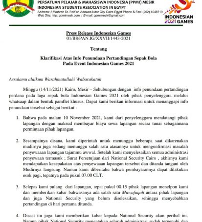 Press Release Indonesian Games