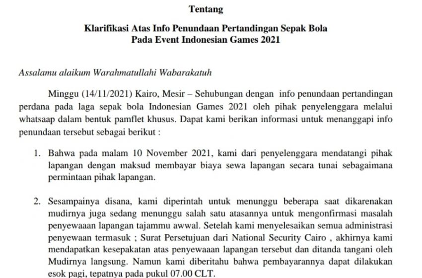Press Release Indonesian Games